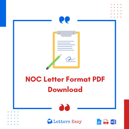 NOC Letter Format PDF Download - 15+ Examples, Writing Tips