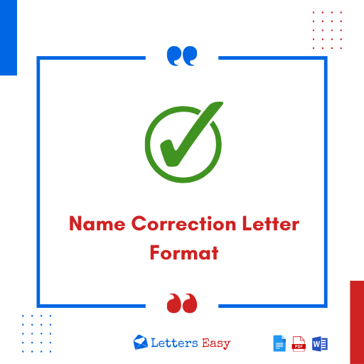 Name Correction Letter Format - 25+ Samples, Writing Tips