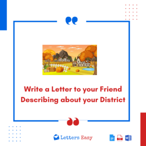 Write a Letter to your Friend Describing about your District - 16+ Templates