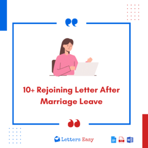 10+ Rejoining Letter After Marriage Leave - Templates, Wording Ideas