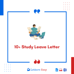 10+ Study Leave Letter - Check Format, Elements, Examples