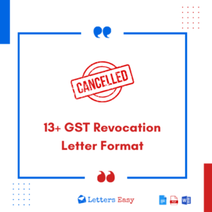 13+ GST Revocation Letter Format, Writing Tips, Examples