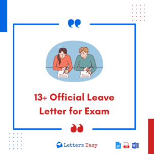 13+ Official Leave Letter for Exam - Sample, Templates, Email Format