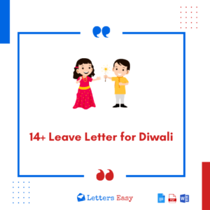 14+ Leave Letter for Diwali - Check Format, Email Ideas, Writing Tips