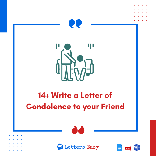 14+ Write a Letter of Condolence to your Friend - Key Tips, Examples