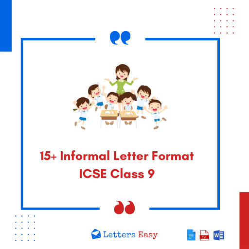 15+ Informal Letter Format ICSE Class 9 - How to Start, Examples