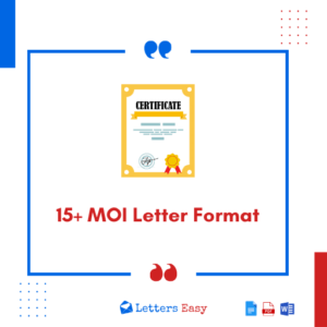 15+ MOI Letter Format - How to Write, Examples, Email Template