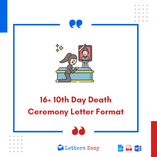 16+ 10th Day Death Ceremony Letter Format with Templates