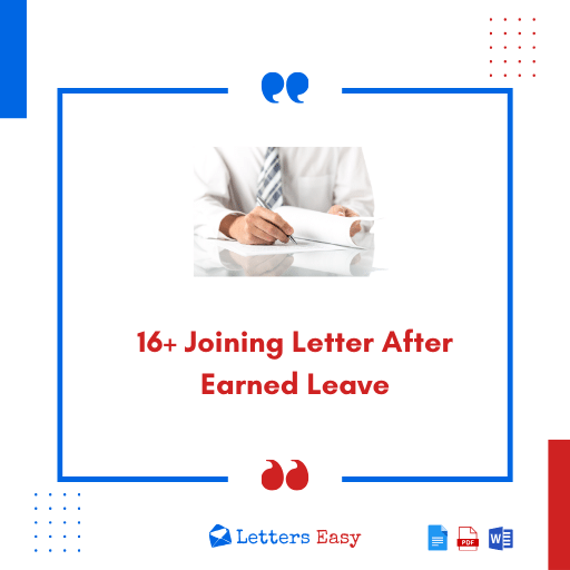 16+ Joining Letter After Earned Leave - Check Format & Examples