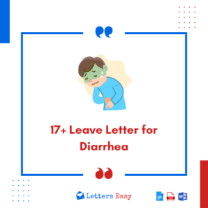 17+ Leave Letter for Diarrhea - Know How to Write, Templates