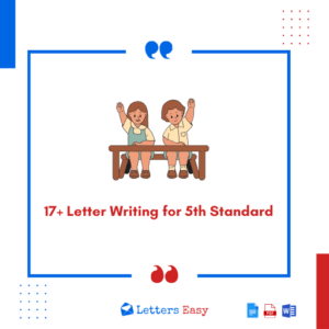 17+ Letter Writing for 5th Standard - Format, Examples, Tips