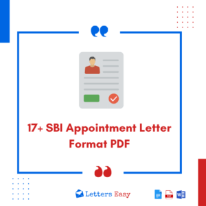 17+ SBI Appointment Letter Format PDF - How to Write, Examples