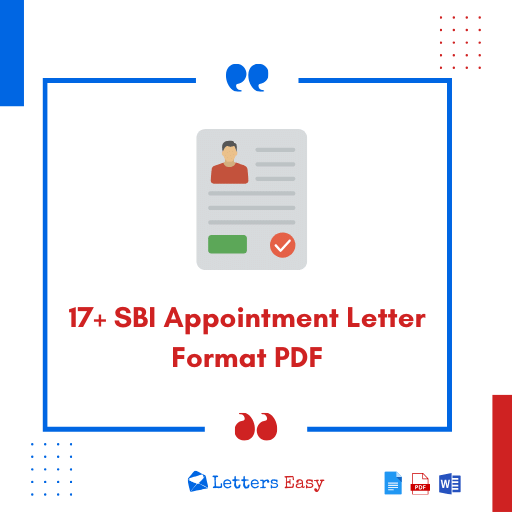 17+ SBI Appointment Letter Format PDF - How to Write, Examples