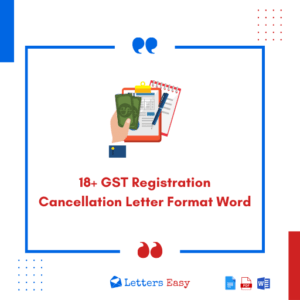 18+ GST Registration Cancellation Letter Format Word - Examples