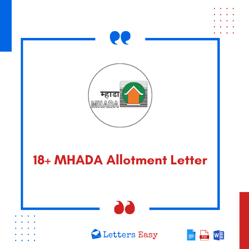 18+ MHADA Allotment Letter Format, Writing Steps, Samples