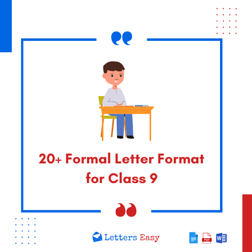 20+ Formal Letter Format for Class 9 - Explore How to Write, Samples