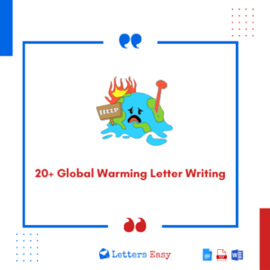 20+ Global Warming Letter Writing - Check Examples & Guidelines
