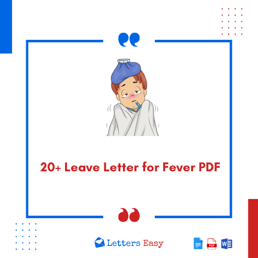 20+ Leave Letter for Fever PDF - Check Format & Samples Here
