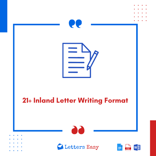 21+ Inland Letter Writing Format - Check How to Write & Templates