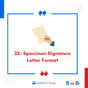 22+ Specimen Signature Letter Format - Elements & Samples