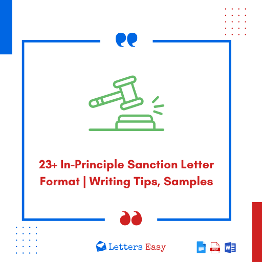 23+ In-Principle Sanction Letter Format Writing Tips, Samples