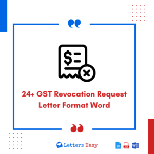 24+ GST Revocation Request Letter Format Word - Email Ideas, Samples