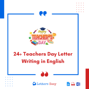 24+ Teachers Day Letter Writing in English - Writing Tips, Samples