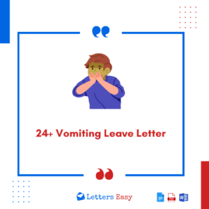 24+ Vomiting Leave Letter - Check Format, What to Write, Templates