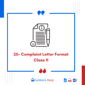 25+ Complaint Letter Format Class 11- Email Template, Tips, Samples