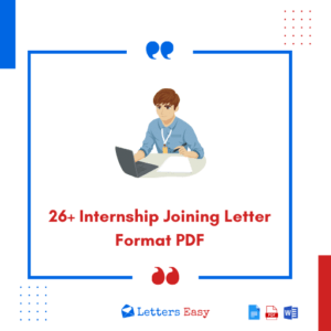 26+ Internship Joining Letter Format PDF - Tips, Templates