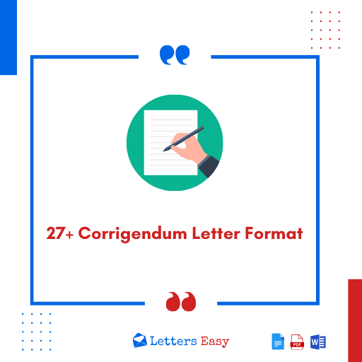 27+ Corrigendum Letter Format - Learn How to Write with Examples