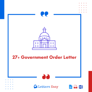 27+ Government Order Letter Format, Tips, Templates, Email Ideas