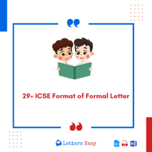 29+ ICSE Format of Formal Letter - Explore How to Start, Examples