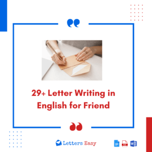29+ Letter Writing in English for Friend - How to Start, Templates