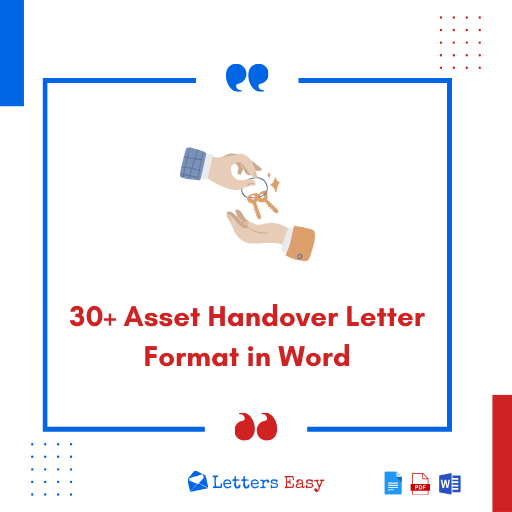 30+ Asset Handover Letter Format in Word - Free Download