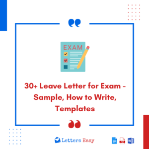 30+ Leave Letter for Exam - Sample, How to Write, Templates