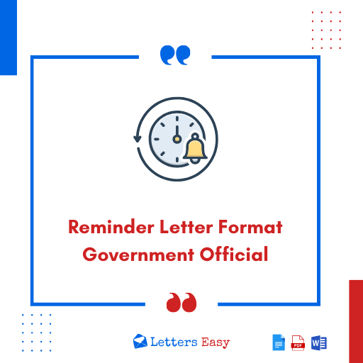 Reminder Letter Format Government Official - 10+ Samples