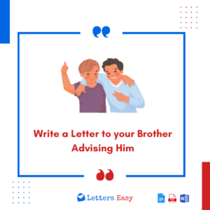 Write a Letter to your Brother Advising Him - Best 13+ Templates