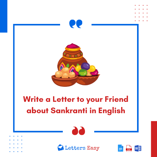 Write a Letter to your Friend about Sankranti in English - 16+ Examples