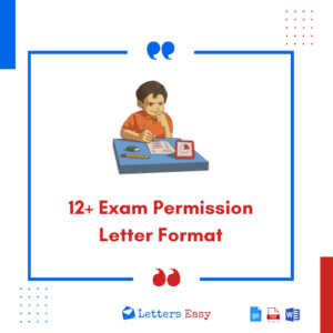 12+ Exam Permission Letter Format - Check How to Write with Examples