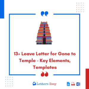 13+ Leave Letter for Gone to Temple - Key Elements, Templates