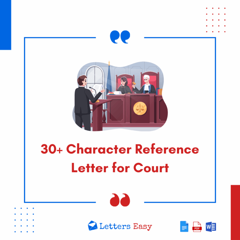 30+ Character Reference Letter for Court Examples, Samples, Templates