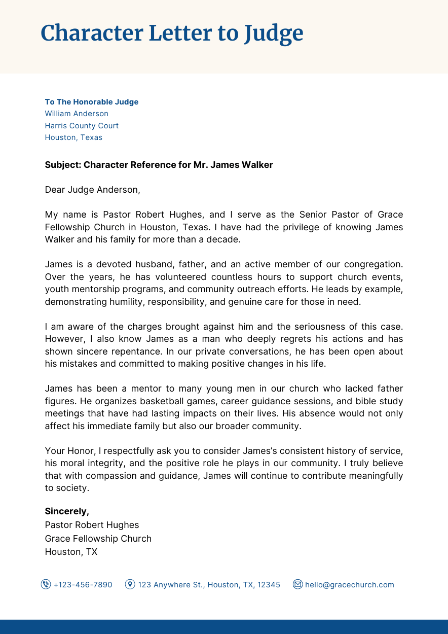 Character Letter to Judge with 15+ Examples, Sample Templates, Tips