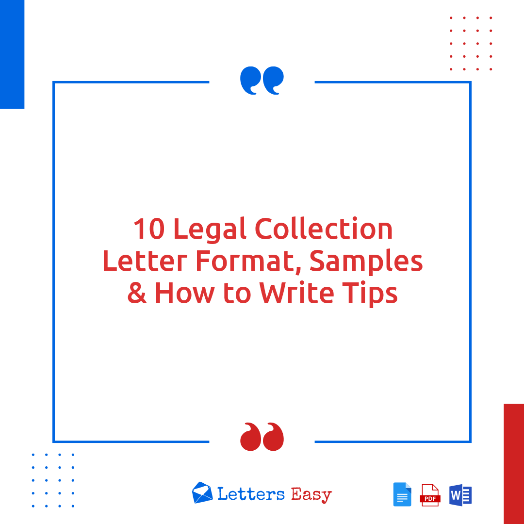 12 Debt Collection Letter Format, Samples & Examples - Letters Easy